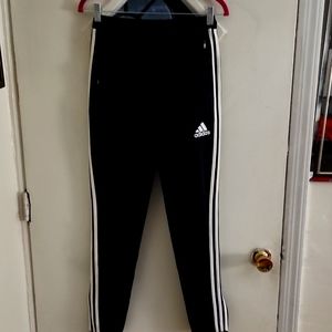 Black and white track pants